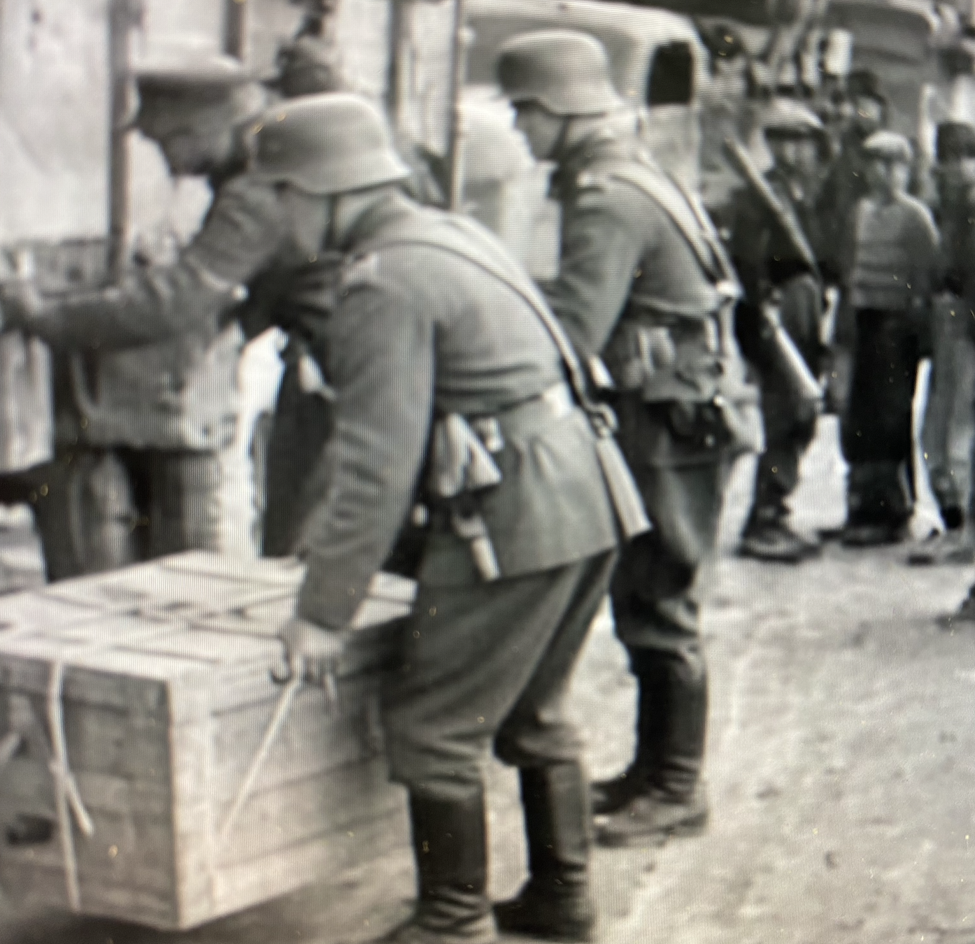 French francs exchanged at Swiss border, boxes marked Saffran et Cie